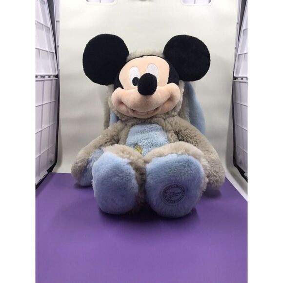 DISNEY MICKEY MOUSE Plush EASTER BUNNY 18" 2019 Soft Grey blue Rabbit - Picture 1 of 7